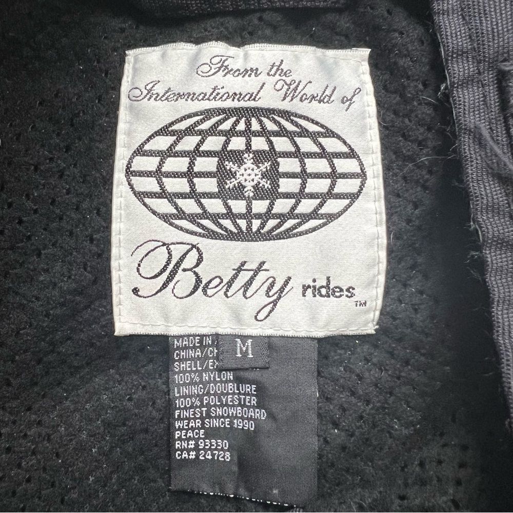Betty Rides Women’s Ski Pants Snowboard Gear Black Off White Size Medium - Picture 3 of 13